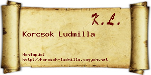 Korcsok Ludmilla névjegykártya